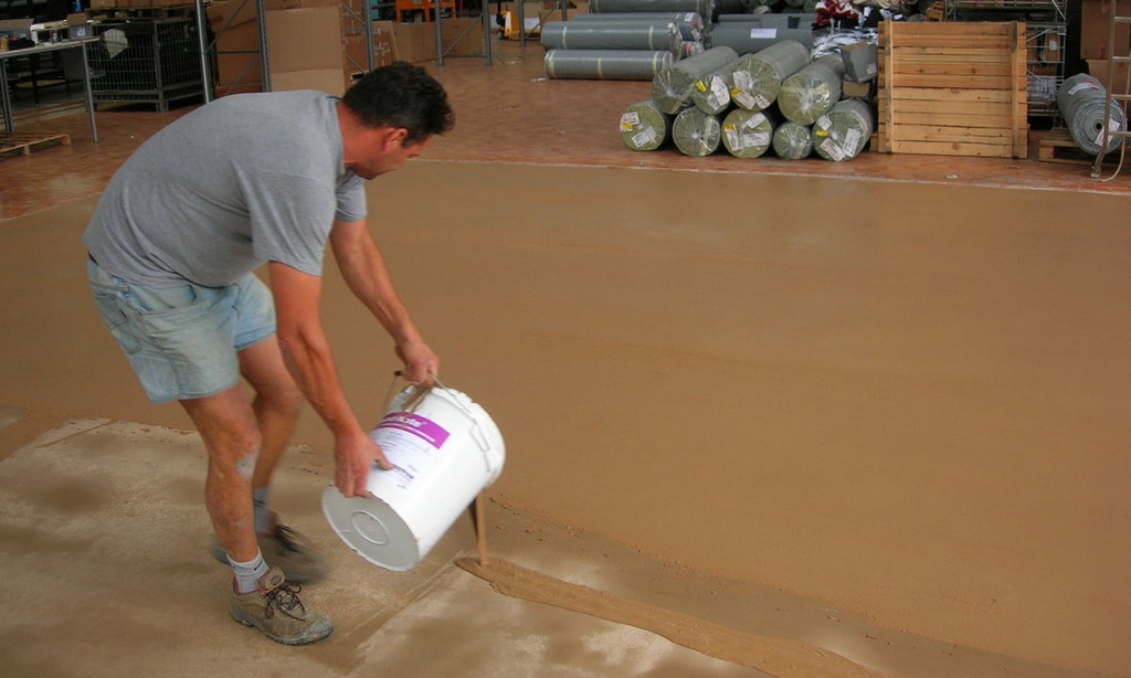 Surface restoration of a warehouse floor