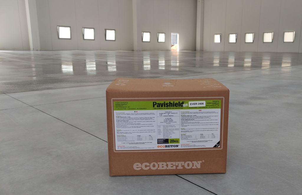 Evercrete Pavishield Ecobox in a treated industrial flooring